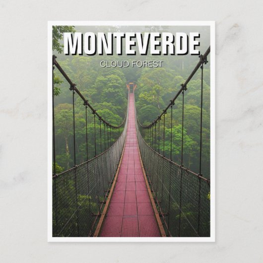 Monteverde Cloud Forest Costa Rica Reizen Briefkaart (Voorkant)