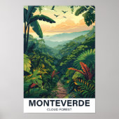 Monteverde Cloud Forest Costa Rica Reizen Poster (Voorkant)