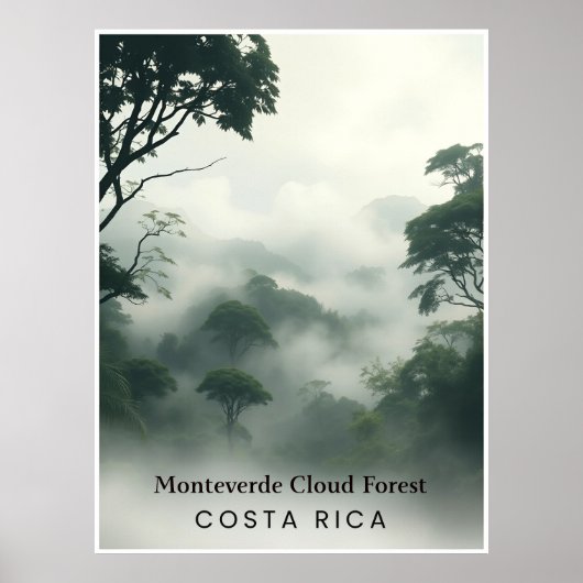 Monteverde Cloud Forest, Costa Rica Vintage Poster (Voorkant)