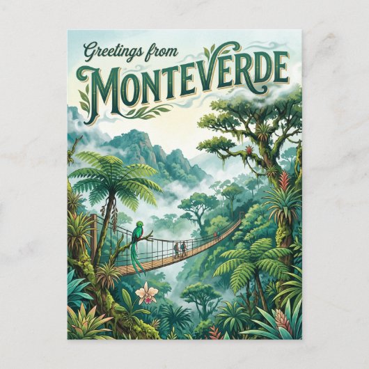 Monteverde Cloud Forest Reserve Costa Rica Briefkaart (Voorkant)