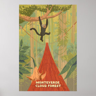 Monteverde Nevelwoud Costa Rica Reisposter Poster