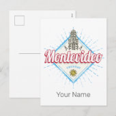 Montevideo City Uruguay Palacio Salvo Souvenir Feestdagenkaart (Voorkant / Achterkant)