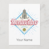 Montevideo City Uruguay Palacio Salvo Souvenir Feestdagenkaart (Voorkant)