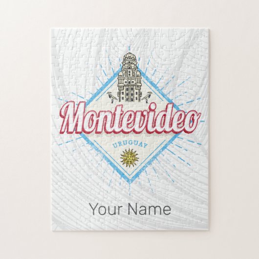 Montevideo City Uruguay Palacio Salvo Souvenir Legpuzzel (Verticaal)