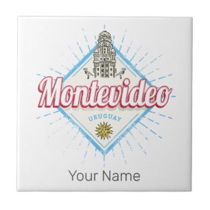 Montevideo City Uruguay Palacio Salvo Souvenir Tegeltje