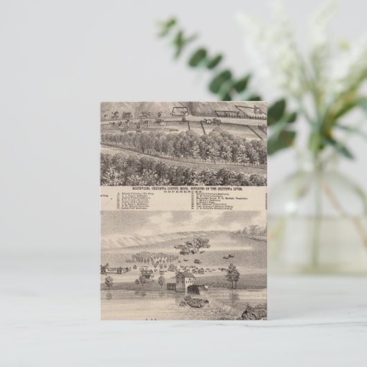 Montevideo, graniet-Herfsten, Minnesota Briefkaart (Staand voorkant)