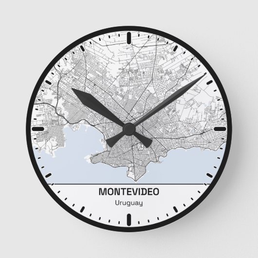 Montevideo Klok Stad Lijn Kunst (Voorkant)
