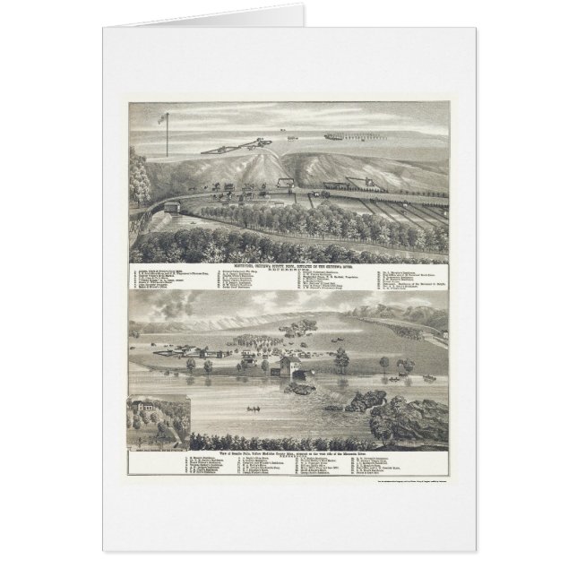 Montevideo, MN Panorama Map - 1874 (Voorkant)