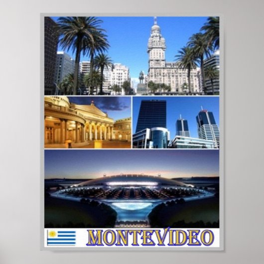 Montevideo Mosaic - Uruguay - Poster (Voorkant)