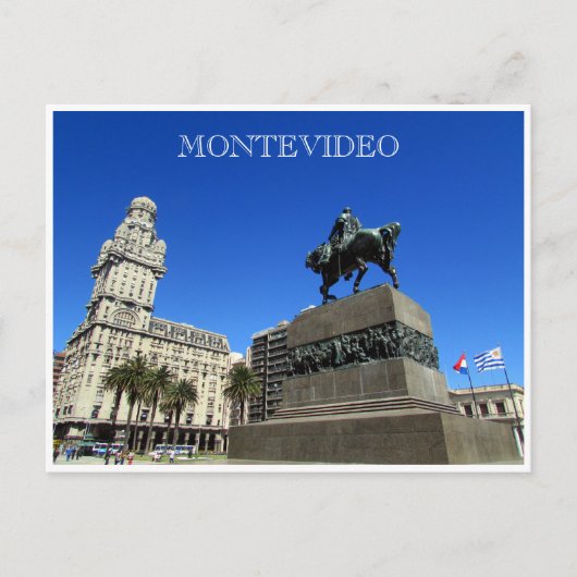 montevideo plaza onafhankencia briefkaart (Voorkant)