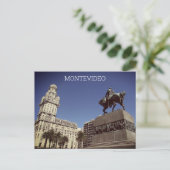 montevideo plaza onafhankencia briefkaart (Staand voorkant)