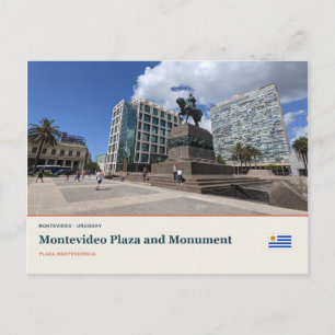 Montevideo Plein en Monument Briefkaart