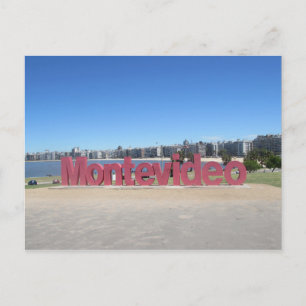 Montevideo Sign-Briefkaart Briefkaart