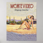 Montevideo, Uruguay Beach Poster (Voorkant)