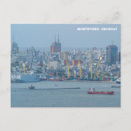 Montevideo, Uruguay City View Briefkaart (Voorkant)