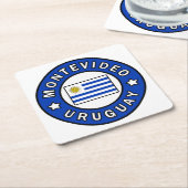 Montevideo Uruguay Kartonnen Onderzetters (Schuin)