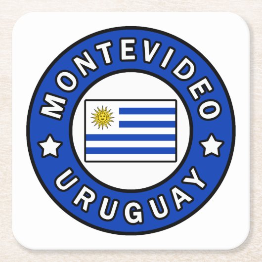 Montevideo Uruguay Kartonnen Onderzetters (Voorkant)