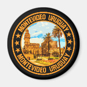Montevideo Uruguay Magneet (Voorkant)