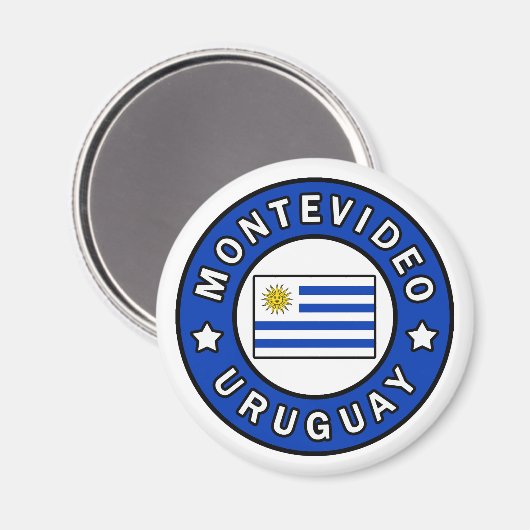 Montevideo Uruguay Magneet (Voorkant / Achterkant)