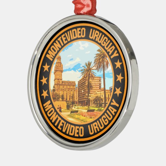 Montevideo Uruguay Metalen Ornament (Links)