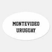 Montevideo Uruguay ovale stickers (Voorkant)