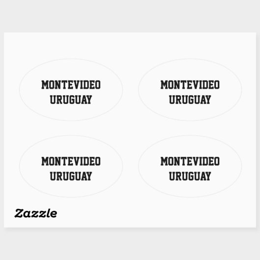 Montevideo Uruguay ovale stickers (Vel)