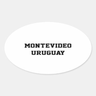 Montevideo Uruguay ovale stickers