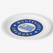 Montevideo Uruguay Papieren Bordje (Gekanteld)