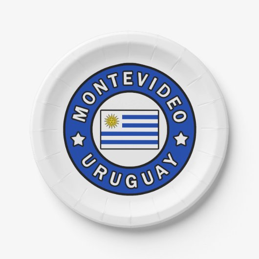 Montevideo Uruguay Papieren Bordje (Voorkant)