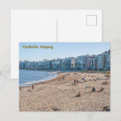 Montevideo, Uruguay, Playa de Los Pocitos Briefkaart (Voorkant / Achterkant)