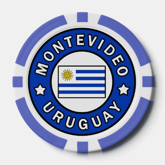 Montevideo Uruguay Poker Chips (Voorkant)