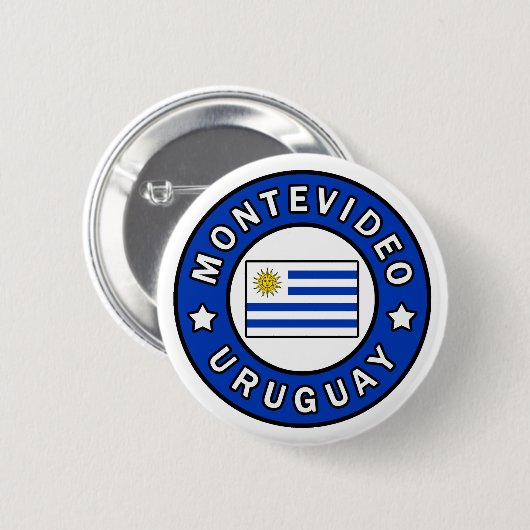 Montevideo Uruguay Ronde Button 5,7 Cm (Voorkant /achterkant)