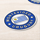 Montevideo Uruguay Ronde Kartonnen Onderzetter (Gebogen)