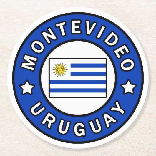 Montevideo Uruguay Ronde Kartonnen Onderzetter (Voorkant)