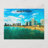 Montevideo Uruguay Schilderij Uitzicht Briefkaart (Voorkant)
