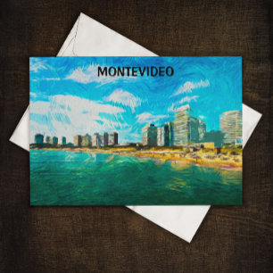 Montevideo Uruguay Schilderij Uitzicht Briefkaart