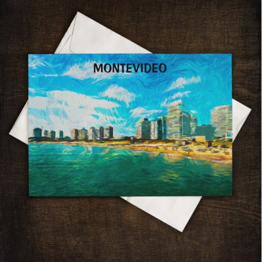 Montevideo Uruguay Schilderij Uitzicht Briefkaart