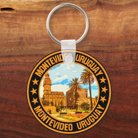 Montevideo Uruguay Sleutelhanger (Achterkant)