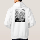 Montevideo Uruguay Stadkaart Hoodie (Achterkant)