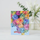 Montevideo Uruguay Stadsplattegrond Briefkaart (Staand voorkant)