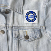Montevideo Uruguay Vierkante Button 5,1 Cm (In situ)