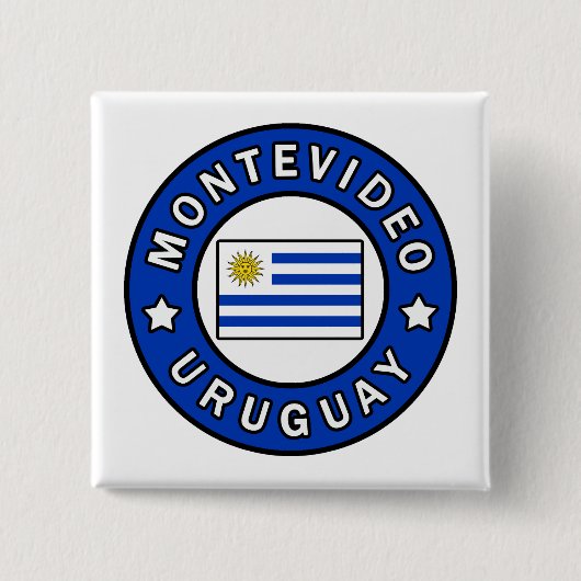 Montevideo Uruguay Vierkante Button 5,1 Cm (Voorkant)