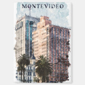 Montevideo Uruguay Vintage Travel Magneet (Voorkant)