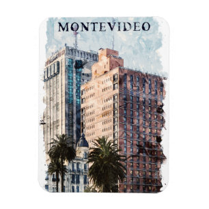 Montevideo Uruguay Vintage Travel Magneet