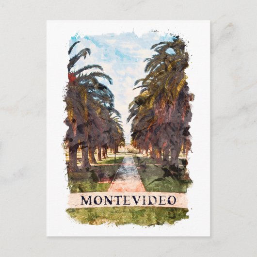 Montevideo Uruguay Zuid-Amerika Reizen Briefkaart (Voorkant)