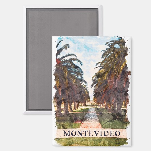 Montevideo Uruguay Zuid-Amerika Reizen Magneet (Voorkant / Achterkant)