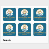Montevideo Uruguay Zuid-Amerika Vierkante Sticker (Vel)