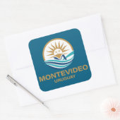 Montevideo Uruguay Zuid-Amerika Vierkante Sticker (Envelop)