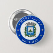 Montevideobekleding van wapens ronde button 5,7 cm (Voorkant /achterkant)