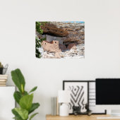 Montezuma Castle Cliff Dwelling - NM Landmark Poster (Thuiskantoor)